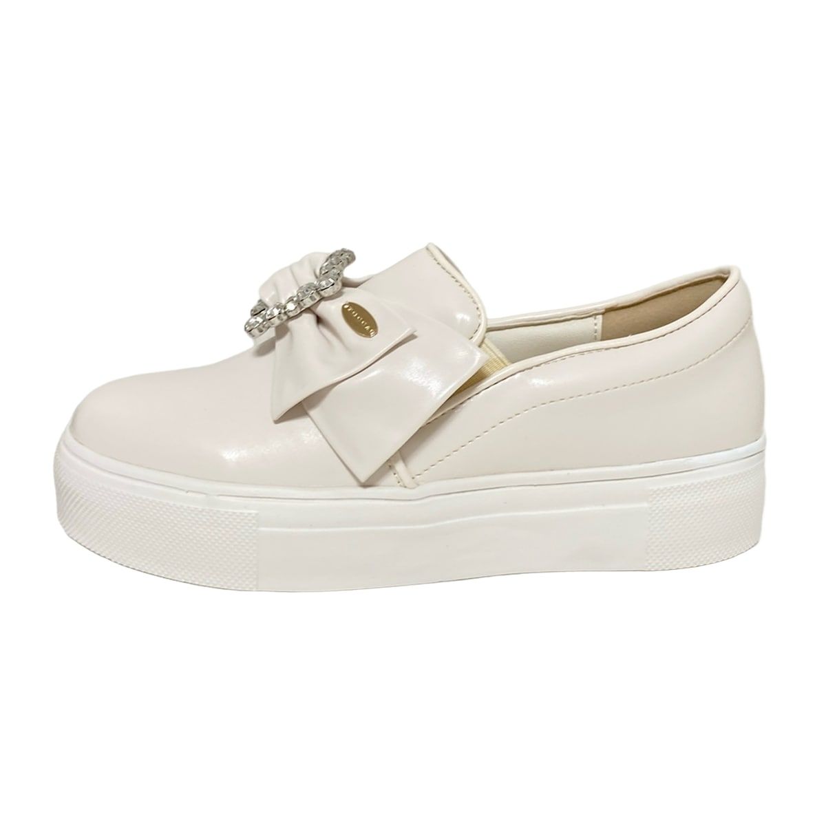 TOCCA(トッカ) スリッポン 36 レディース - 白×クリア ビジュー