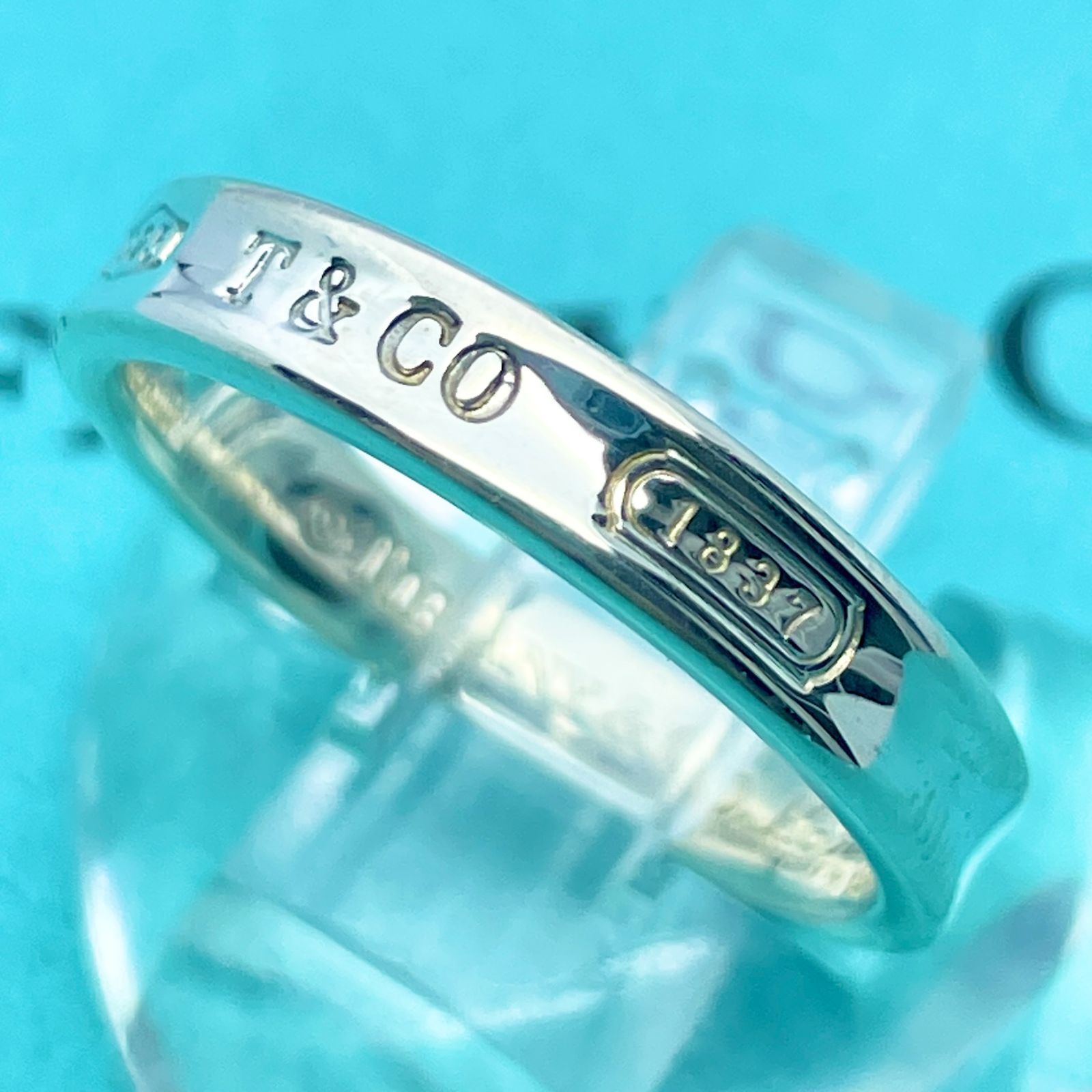 18.5号 美品 ティファニー ナロー 1837 リング シルバー Tiffany&Co./24-208