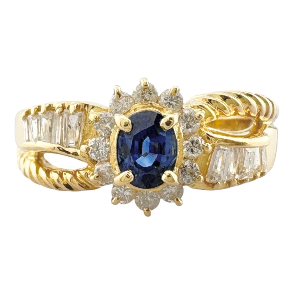 最終値下げ！ リング 指輪 10号 18金 K18イエローゴールド サファイア レディース