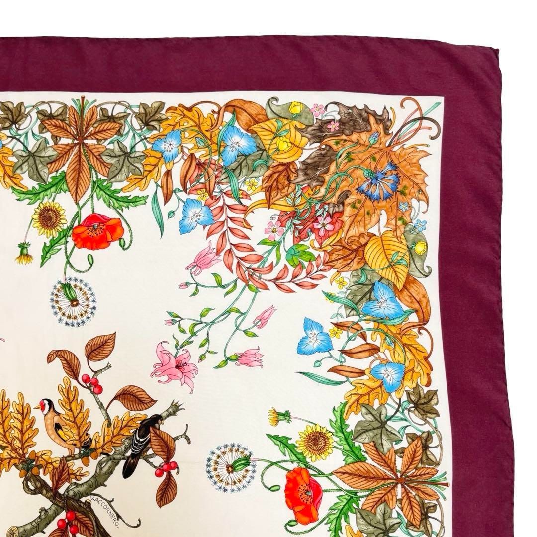 GUCCI オールド グッチ ヴィンテージ 大判 スカーフ ストール 花