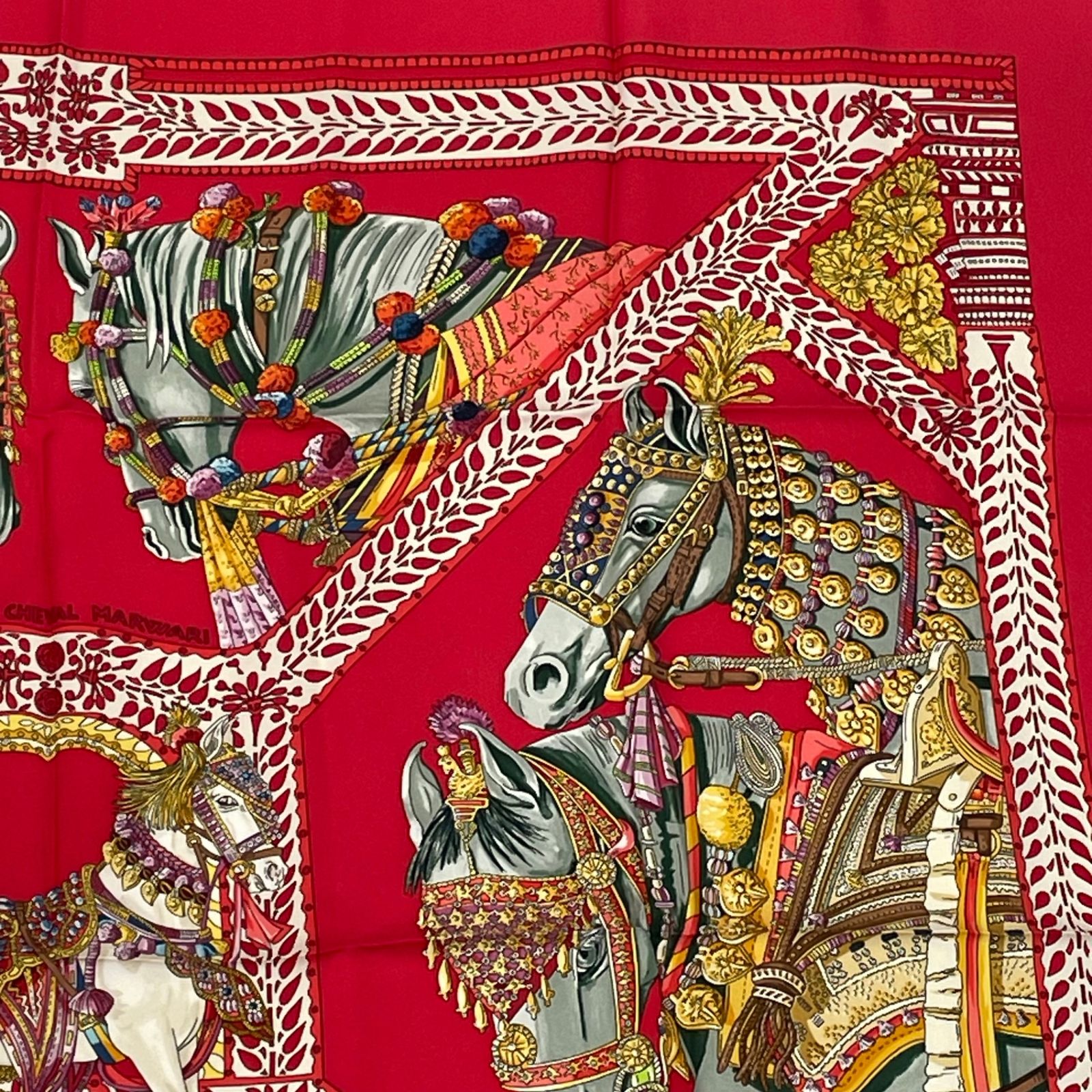 極美品 HERMES エルメス スカーフ カレ90 LA DANSE DU CHEVAL MARWARI 