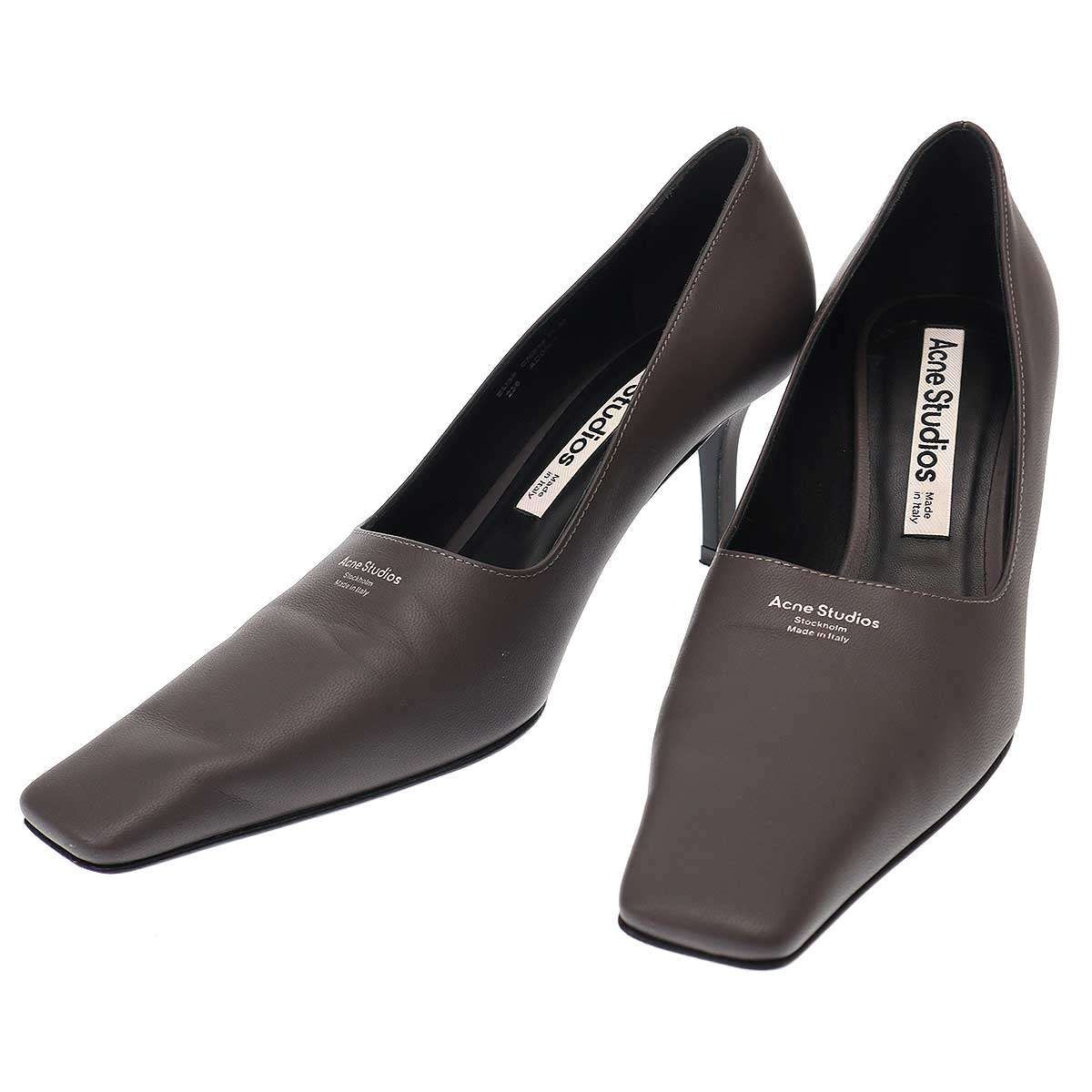 Acne Studios レザー パンプス Acne Studios レザーパンプス | ブラウン | FARFETCH JP