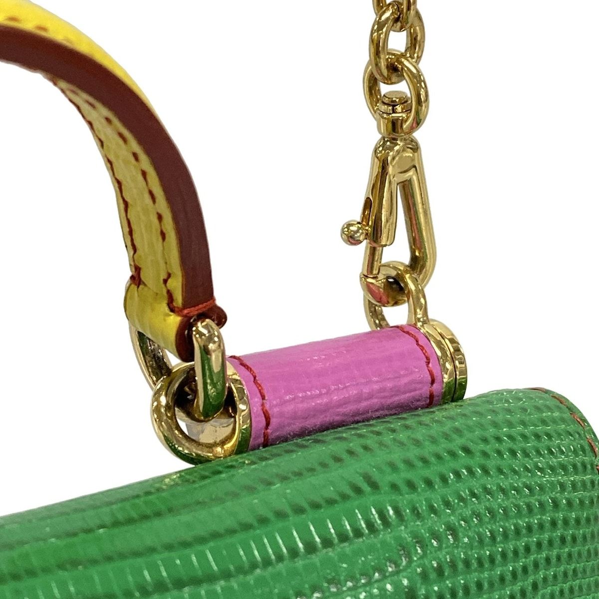 フォンバッグ グリーン×ピンク×イエロー