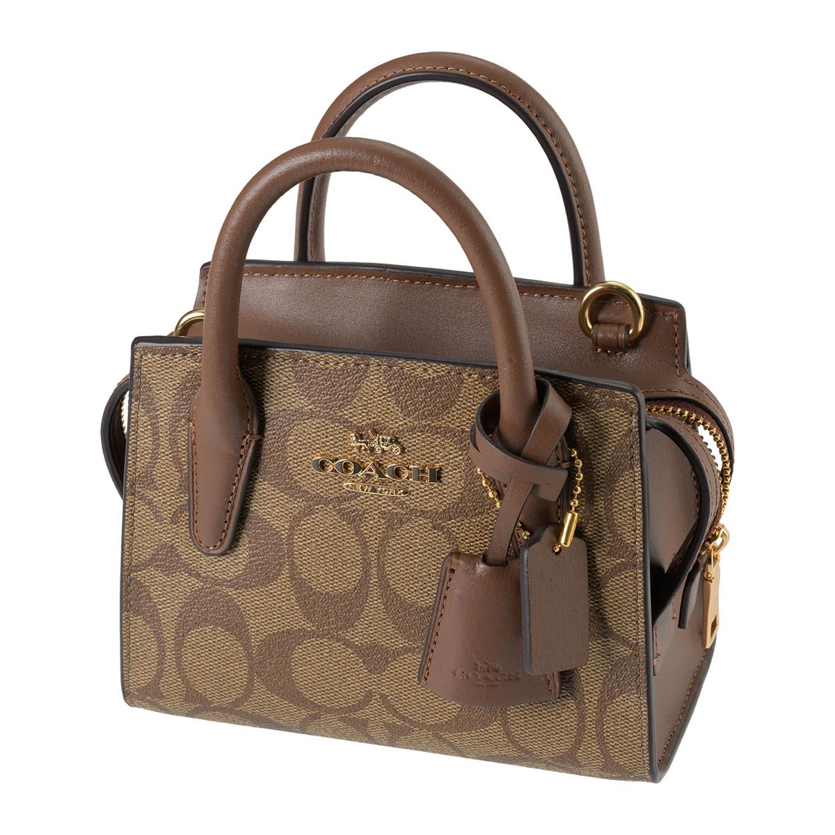 ［5/28まで出品 ］コーチ　ニーナキャリーオール　ショルダーバッグ　チョーク 新品 コーチ COACH ショルダーバッグ ミニ キャリーオール カーキ