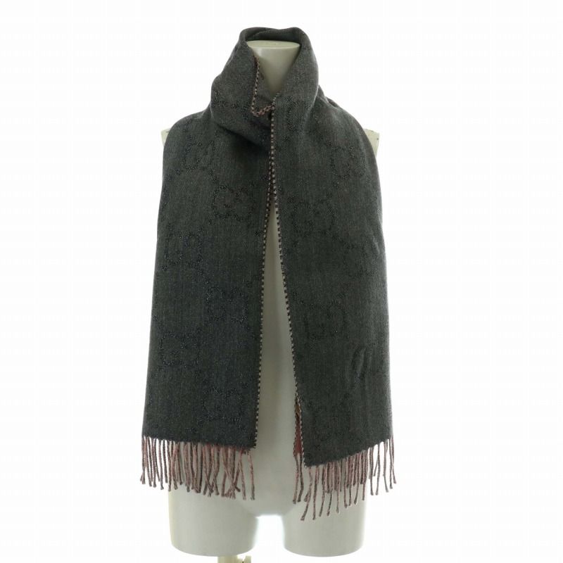 GUCCI GG ジャガード ウールシルク ストールマフラー グッチ 楽天市場】グッチ GUCCI マフラー ストール GG柄 高級ウール