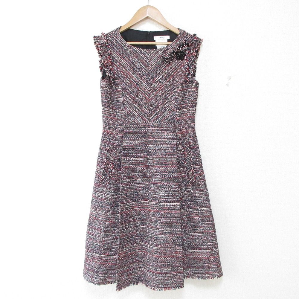ルネ　マルチカラーツイードノースリーブワンピース ルネマルチカラーツイードノースリーブワンピース