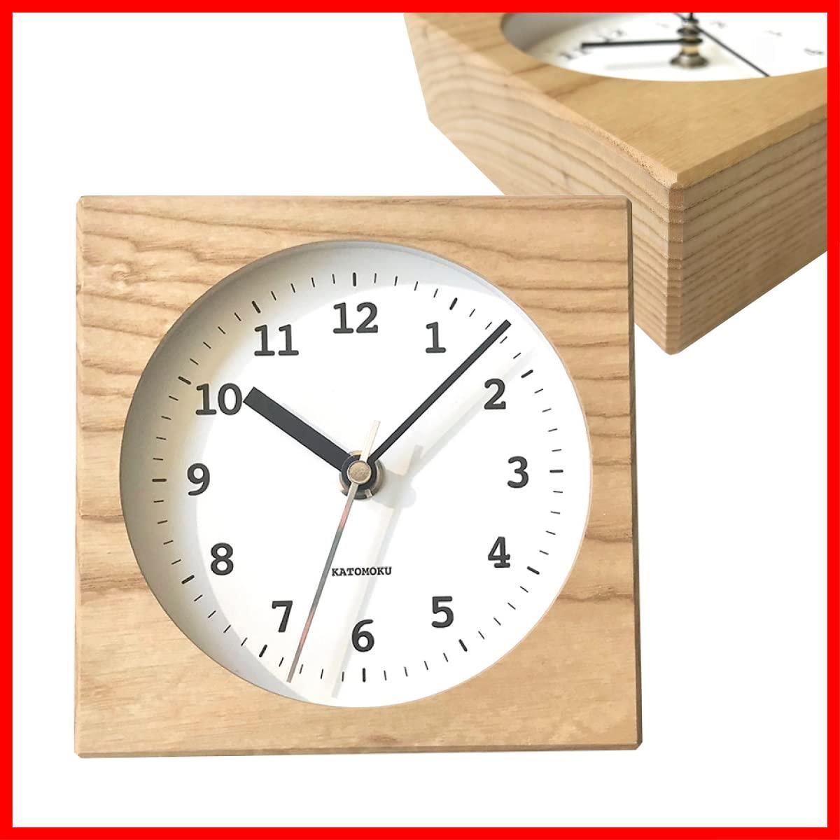 大特価】KATOMOKU Dual use clock 4 km-95NRC ナチュラル 電波時計