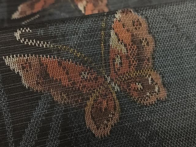 平和屋着物●上質な紬　舞蝶文　正絹　逸品　AAAU8182zg 平和屋着物○上質な紬 舞蝶文 正絹 逸品 AAAU8182zg - メルカリ