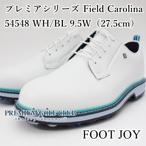 フットジョイ プレミアシリーズ フィールド Field Carolina 54548 ホワイト|ブルー 9.5W 27.5cm シューズ US天然皮革モデル 7871