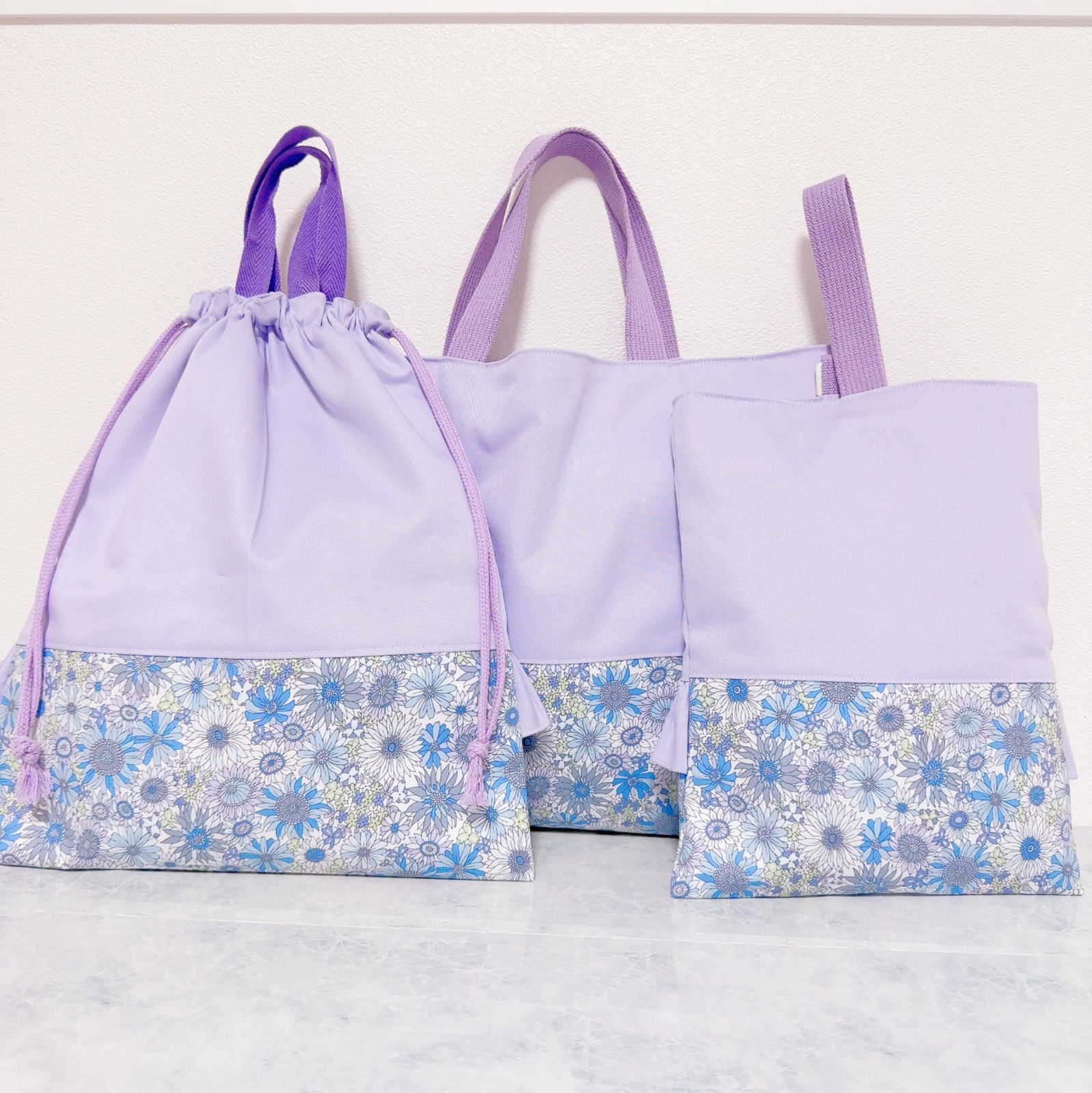 ハンドメイド　レッスンバッグ　シューズケース　体操着巾着袋　3点セット　星　入園　入学　男の子　 レッスンバッグ シューズケース 体操着袋 3点セット 男の子