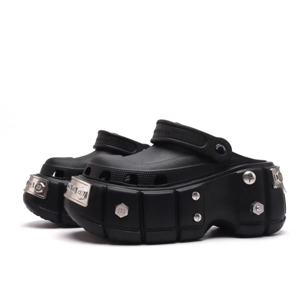 BALENCIAGA バレンシアガ HARDCROCS ハードクロックス クロックス ラバー サンダル ミュール BLACK ユニセックス