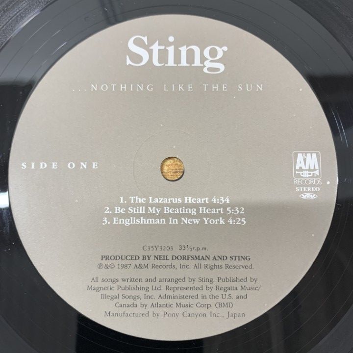 スティング STING 3.0 Live レコード 直筆サイン LP Sting