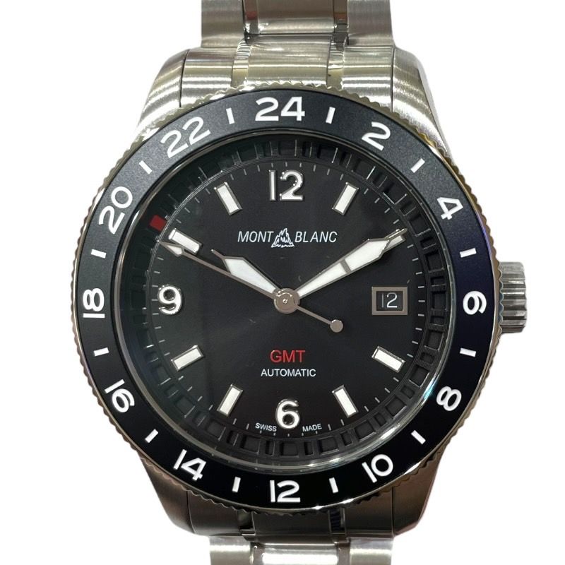 けるたさん　専用出品 モンブラン MONT BLANC 1858GMT 129615 ブラック SS 自動巻き メンズ