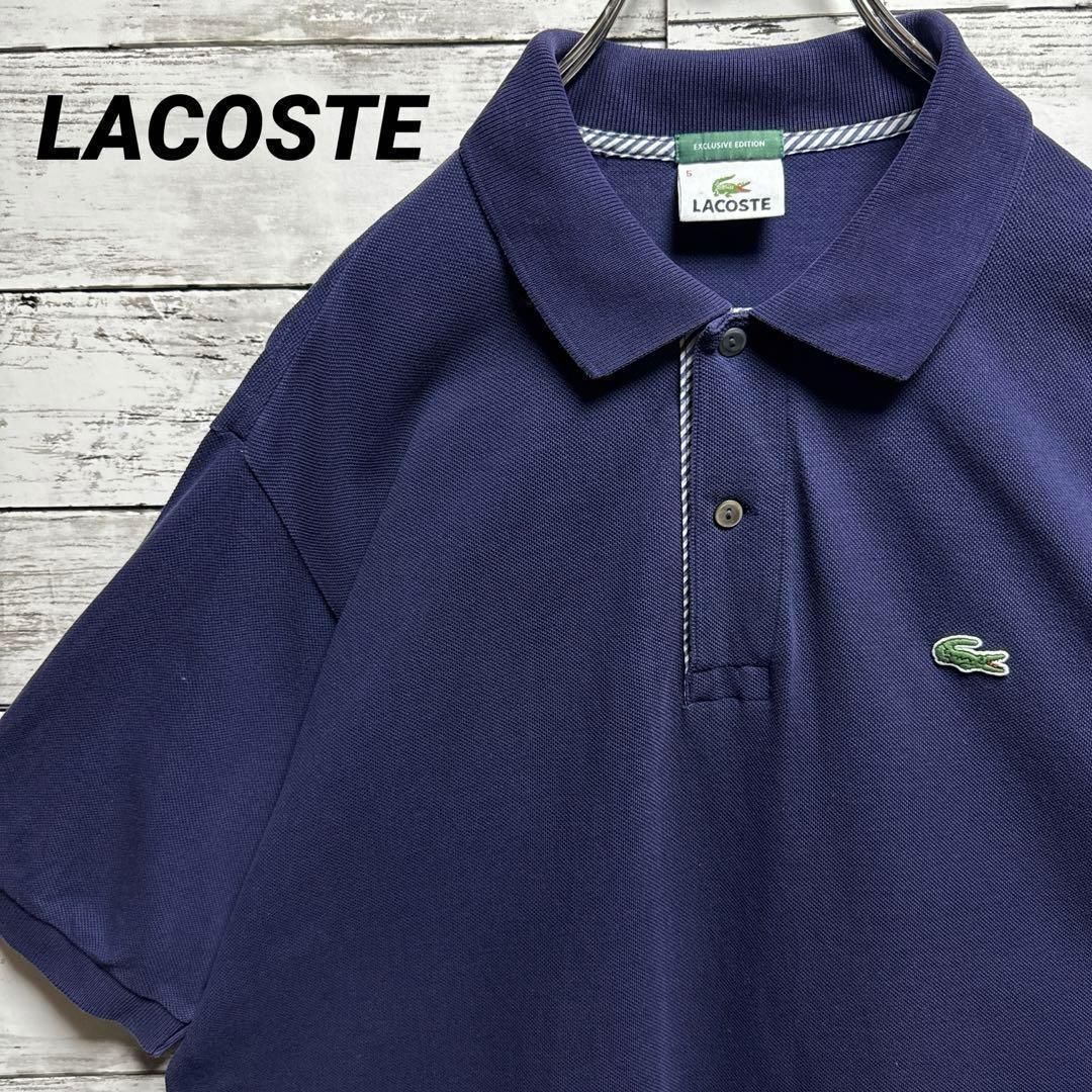 a134【希少なXL】ラコステ　刺繍ロゴ　ワンポイント　人気モデル　ポロシャツ a134【希少なXL】ラコステ 刺繍ロゴ ワンポイント 人気モデル