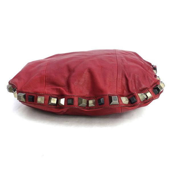 【希少廃盤品】DIESEL ディーゼル ショルダーバッグ レザー スタッズ DIESEL / ディーゼル □ワンショルダー バッグ スタッズ レザー レッド