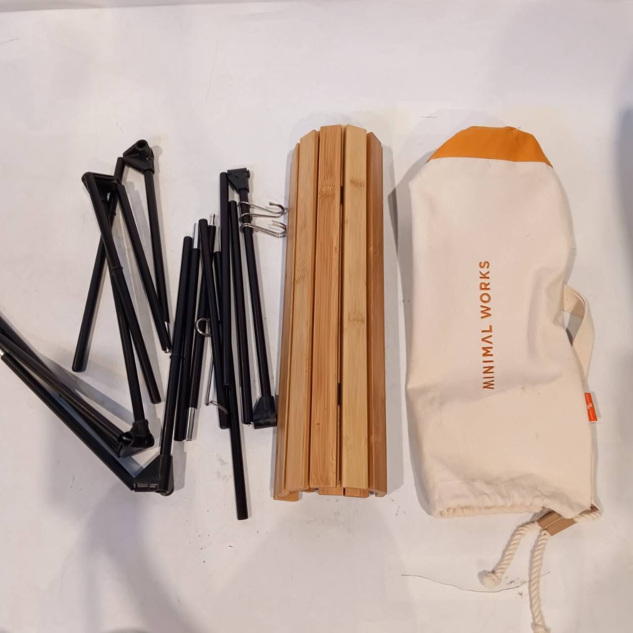 MINIMAL WORKS ミニマルワークス モカロールテーブルバンブー ブリッジキッチンハンガー ランタンスタンド付き メッシュ網 OLIVEOS_COM_TR