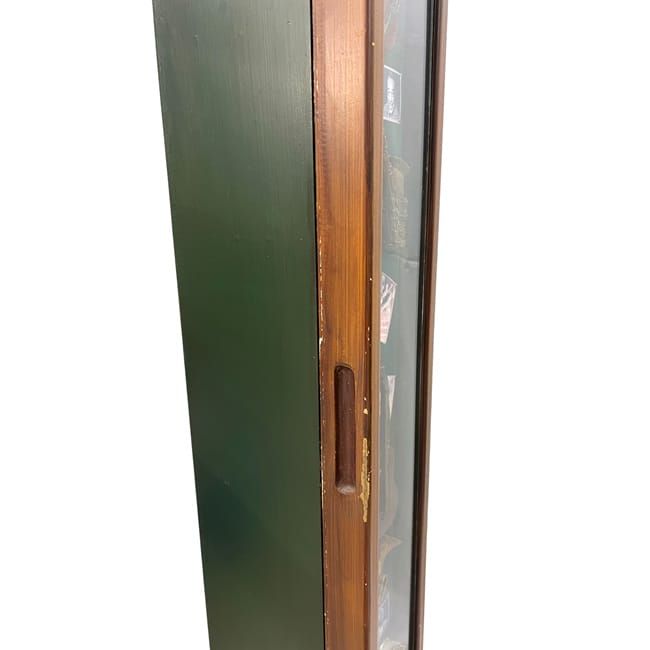 アンティーク 棚 ブラウン ラック 6段 収納 木製 ガラス ジャズ USTAUSTRALIA_COM_AU