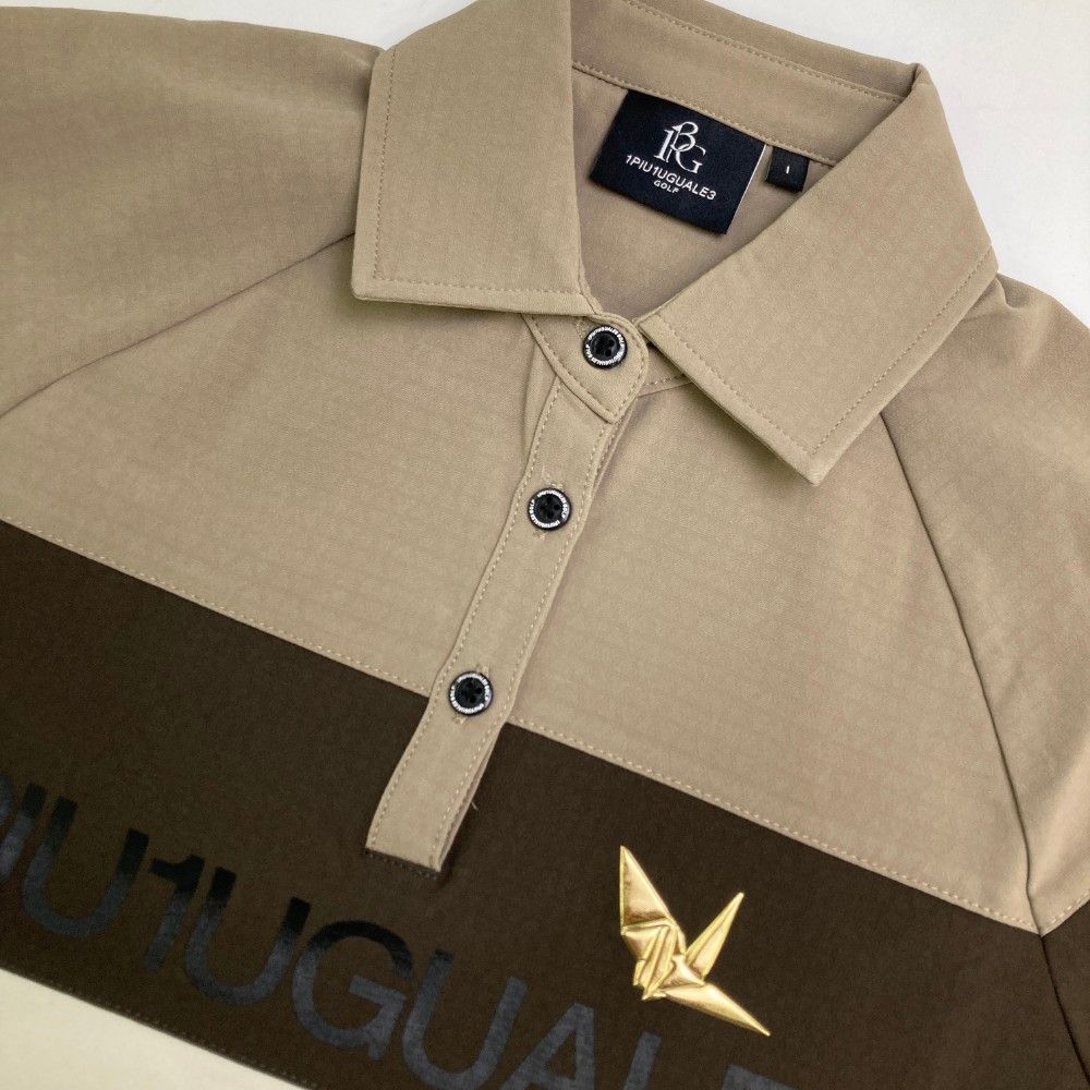 配送 サイズ：1 1PIU1UGUALE3 GOLF GST163 長袖ポロシャツ ベージュ系