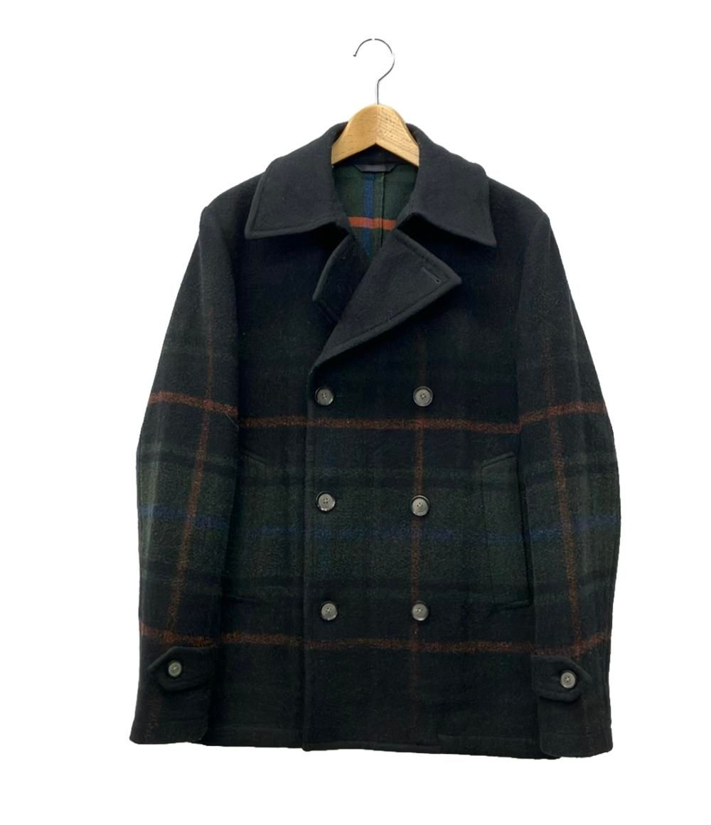 トゥモローランド チェック柄ピーコート メンズ SIZE 48 (L) ウール トゥモローランド チェック柄ピーコート メンズ SIZE 48 (L) ウール