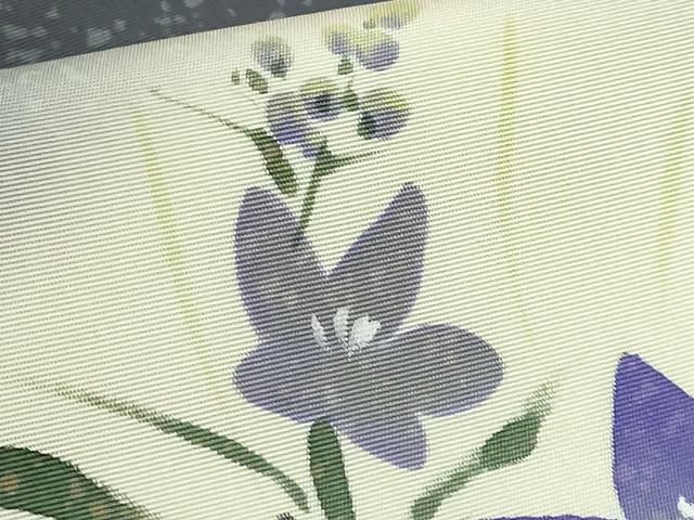 平和屋着物■極上　北大路魯山人　塩瀬　九寸名古屋帯　杜若　金彩　逸品　DZAA9807kh5 平和屋着物□極上 北大路魯山人 塩瀬 九寸名古屋帯 杜若 金彩 逸品