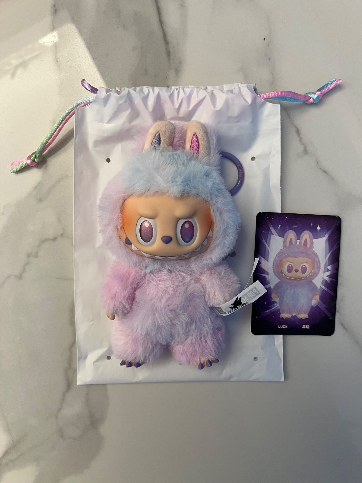 Labubu Big into Energy　LUCK　中袋未開封 正規品】Labubu big into energy LUCK 紫色 開封済 公式POPMART