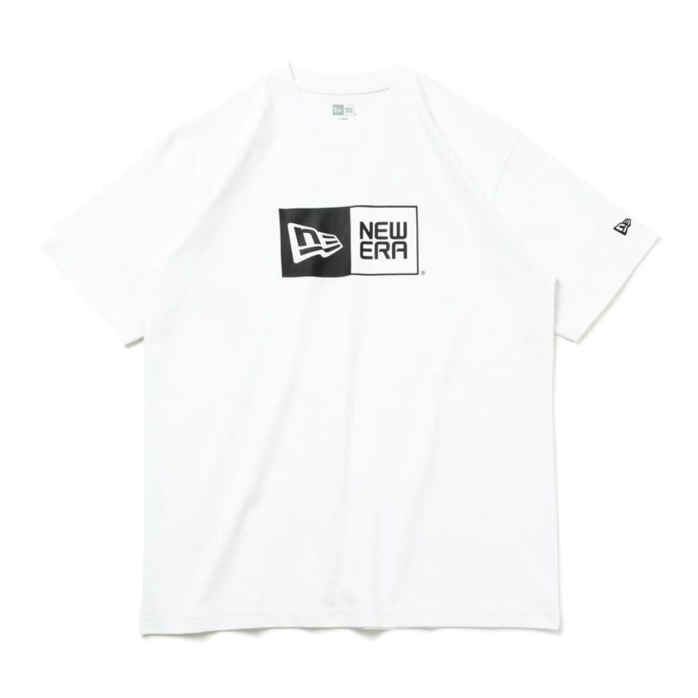 ニューエラ S/S Tシャツ コットン ボックスロゴ ホワイト ブラック 1枚  New Era S/S T-Shirts Cotton Box Logo White Black 1 Sheet