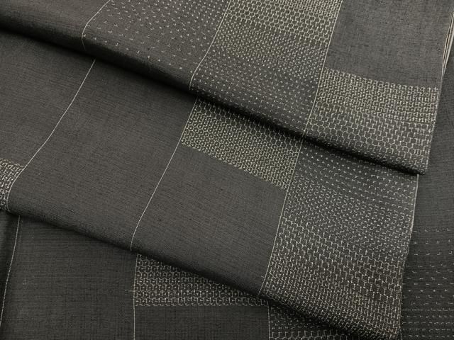 平和屋着物○上質な紬 100亀甲 間道 ロング丈 正絹 逸品 BAAT6612hv  