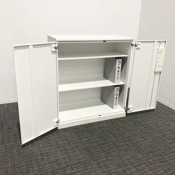 コクヨ スチール キャビネット 書庫 コクヨ 両開き書庫 エディア W900 ホワイト BWUH-S89SAWN