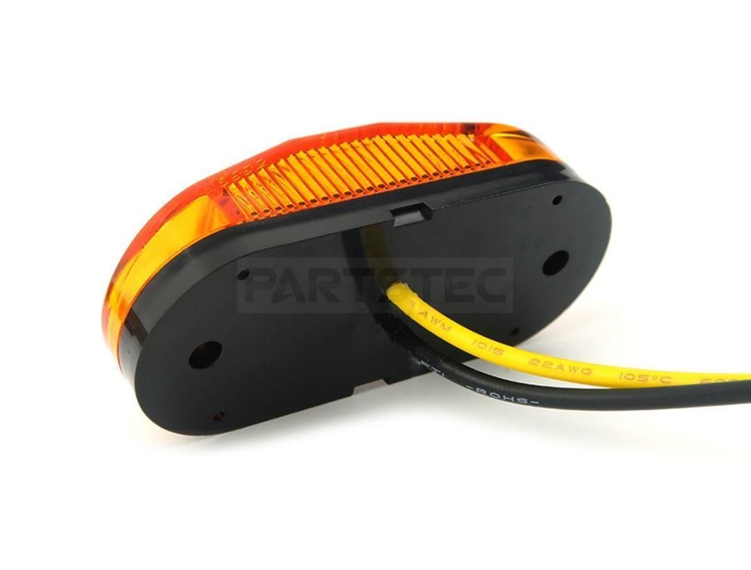 LED サイドマーカー アンバー 10個 12V 24V /147-84x10 ネコポス