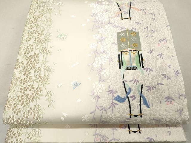 平和屋着物○極上 山口美術織物 皇室 伊勢神宮御用 西陣織 両面 六通柄