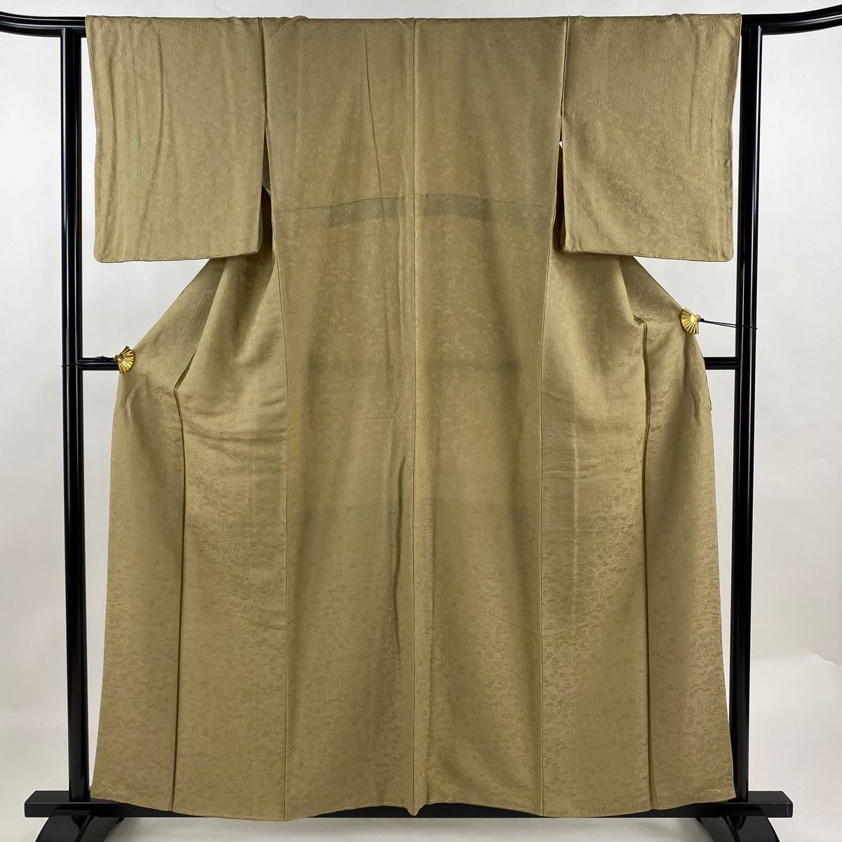 平和屋着物□極上 夏物 色無地 絽縮緬 葡萄鼠色 三越扱い 逸品 未使用