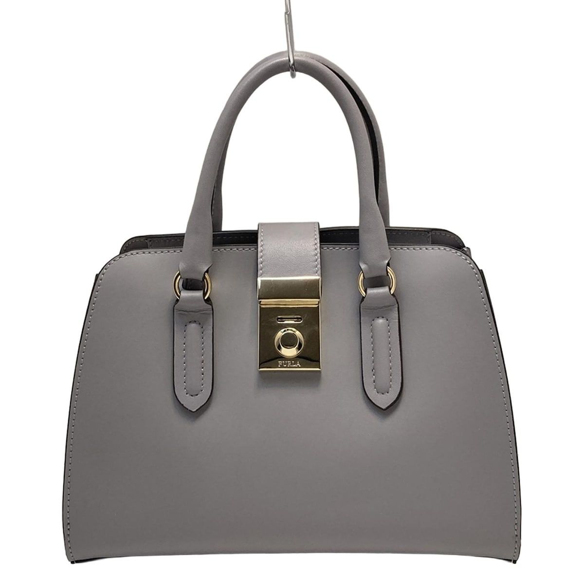 FURLA フルラ ハンドバッグ - グレー レザー