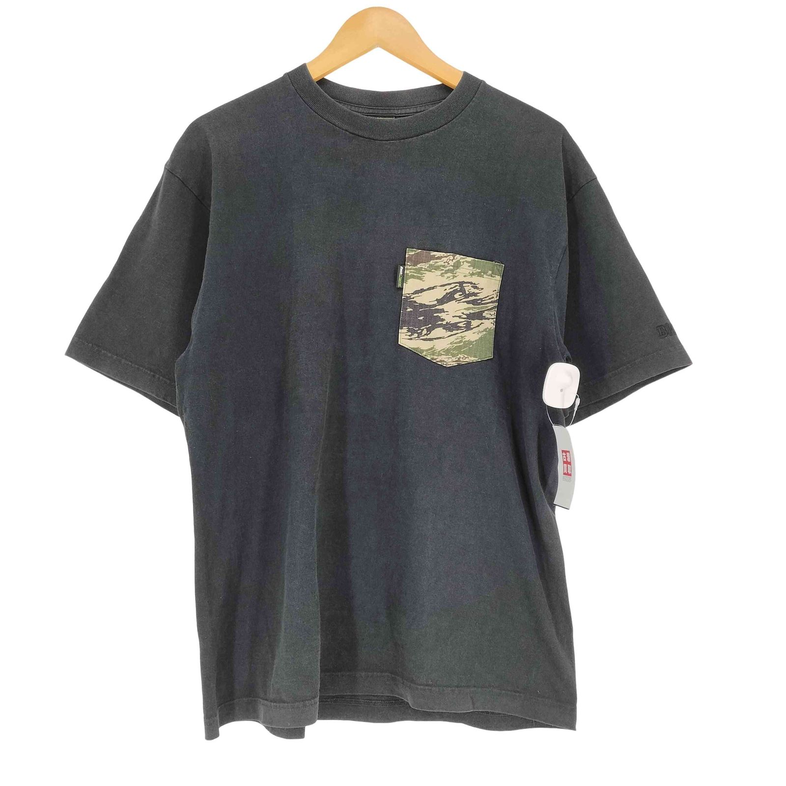 バックチャンネル  t  シャツ  メンズ バックチャンネル BACK CHANNEL Tシャツ 丸首 半袖 ロゴ刺繍 緑 XL