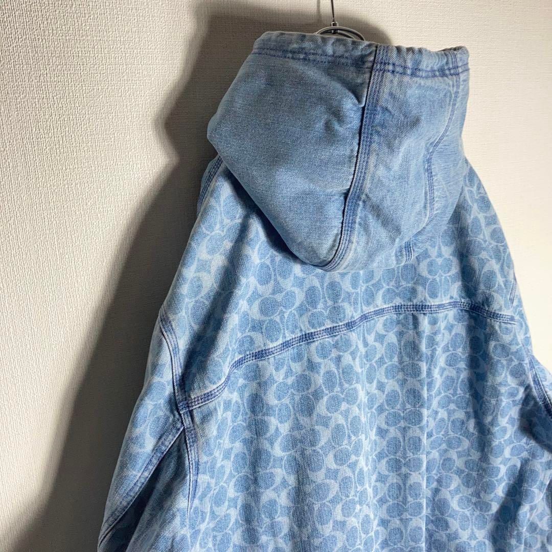 coach デニムブルゾン 中古・古着通販】COACH (コーチ) シアリング カラー デニム