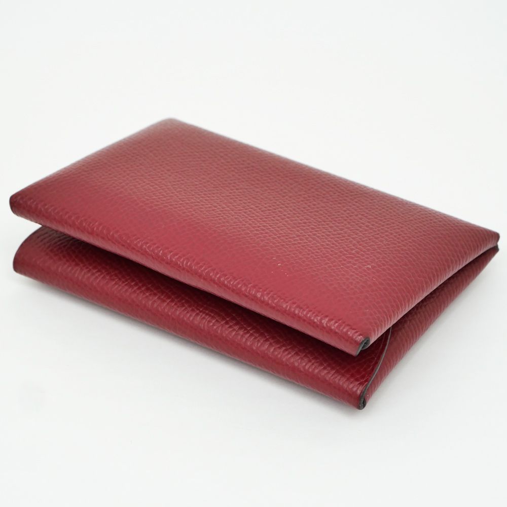 美品 エルメス カルヴィ デュオ エプソン ルージュグレナ シルバー金具 B刻印 名東】エルメス カルヴィデュオ ヴェルソ ルージュグレナ/モーヴ