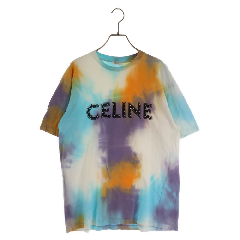 CELINE 21SS タイダイ柄 スタッズロゴ Tシャツ CELINE 21SS タイダイ柄 スタッズロゴ Tシャツ