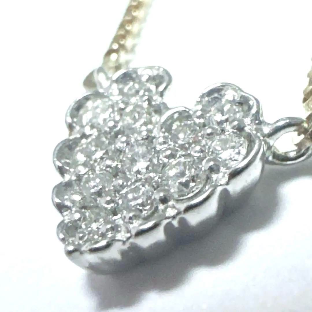 極美品 agete アガット ネックレス K10 ダイヤモンド0.08ct