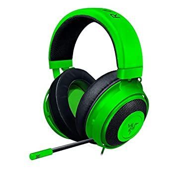 【中古】Razer Kraken Green ゲーミングヘッドセット アナログ接続  PS4 PC Switch スマートフォン 冷却ジェルパッド 【日本正規代理店保証品】 RZ04-028