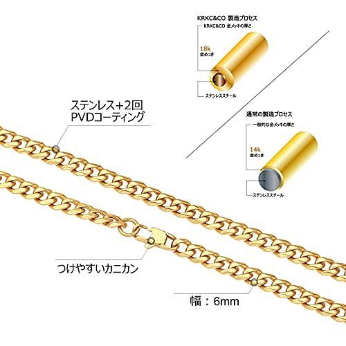 6mm-ゴールド_51.0 センチメートル KRKC&CO 喜平ネックレス 6面