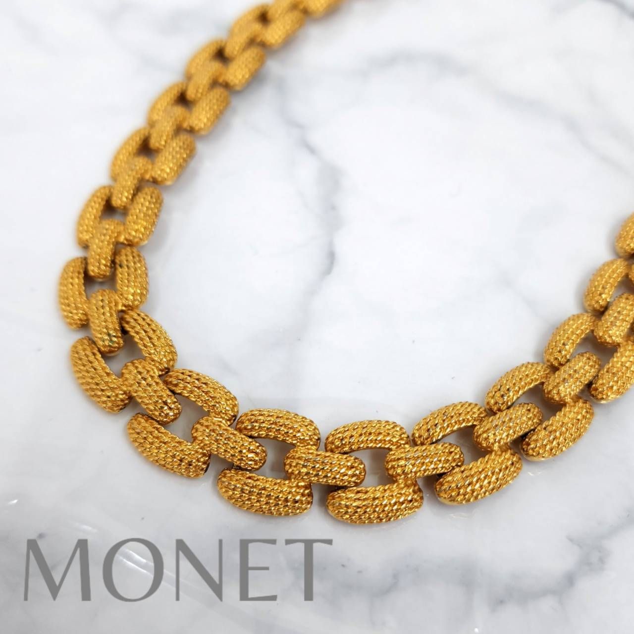 MONET モネ ネックレス チョーカー ゴールドカラー アンティーク 