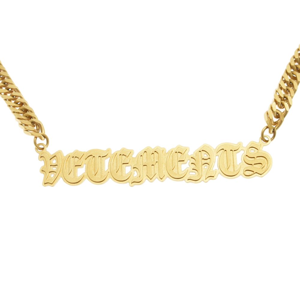 VETEMENTS (ヴェトモン) Gothic logo necklace UE52NE200G ゴシック 