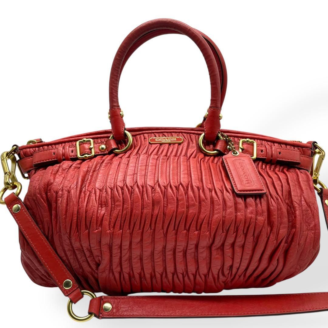 極美品 COACH 2way ハンドバッグ ショルダーバッグ 肩掛 F28541 - メルカリ