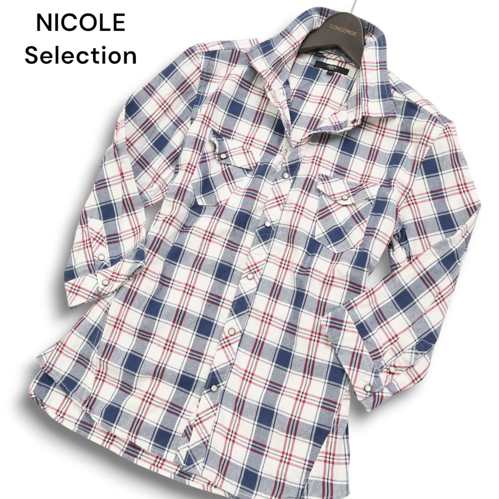 新品★NICOLE selection ニコル セレクション 2WAYビジネスバッグ ブリーフケース 正規店本物 ◆6735◆ 美品☆ NICOLE Selection ニコル セレクション 春夏 襟ワイヤー 7分袖