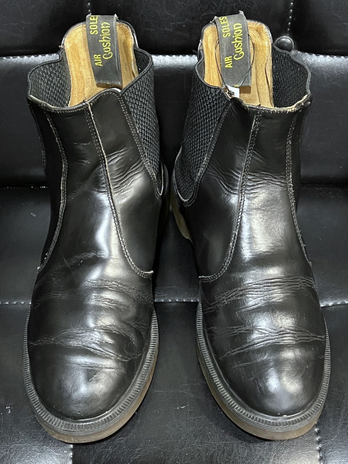 90'S 英国製 ドクターマーチン ホワイト社 チェルシーブーツ UK7 黒