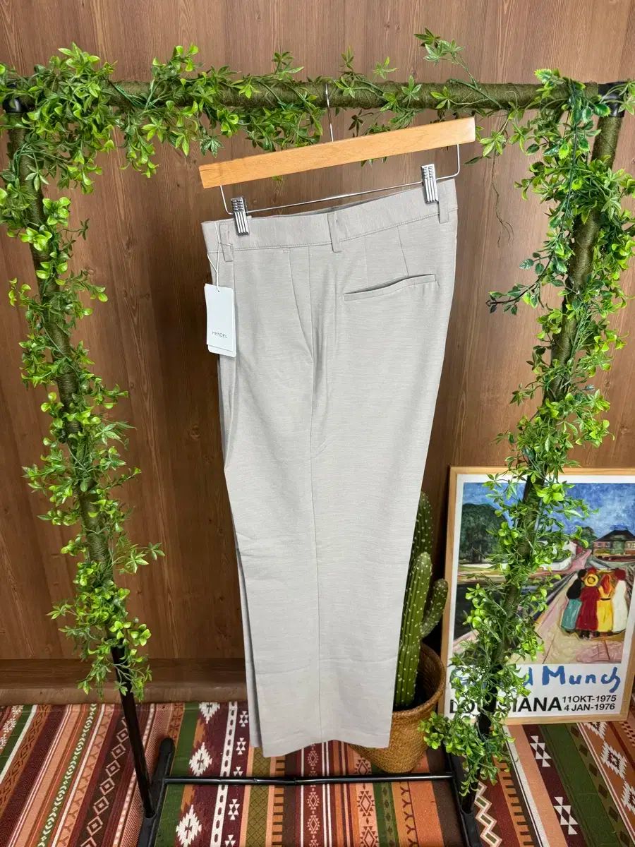 ヘンデル ピンタック ワイド アイボリー スラックス