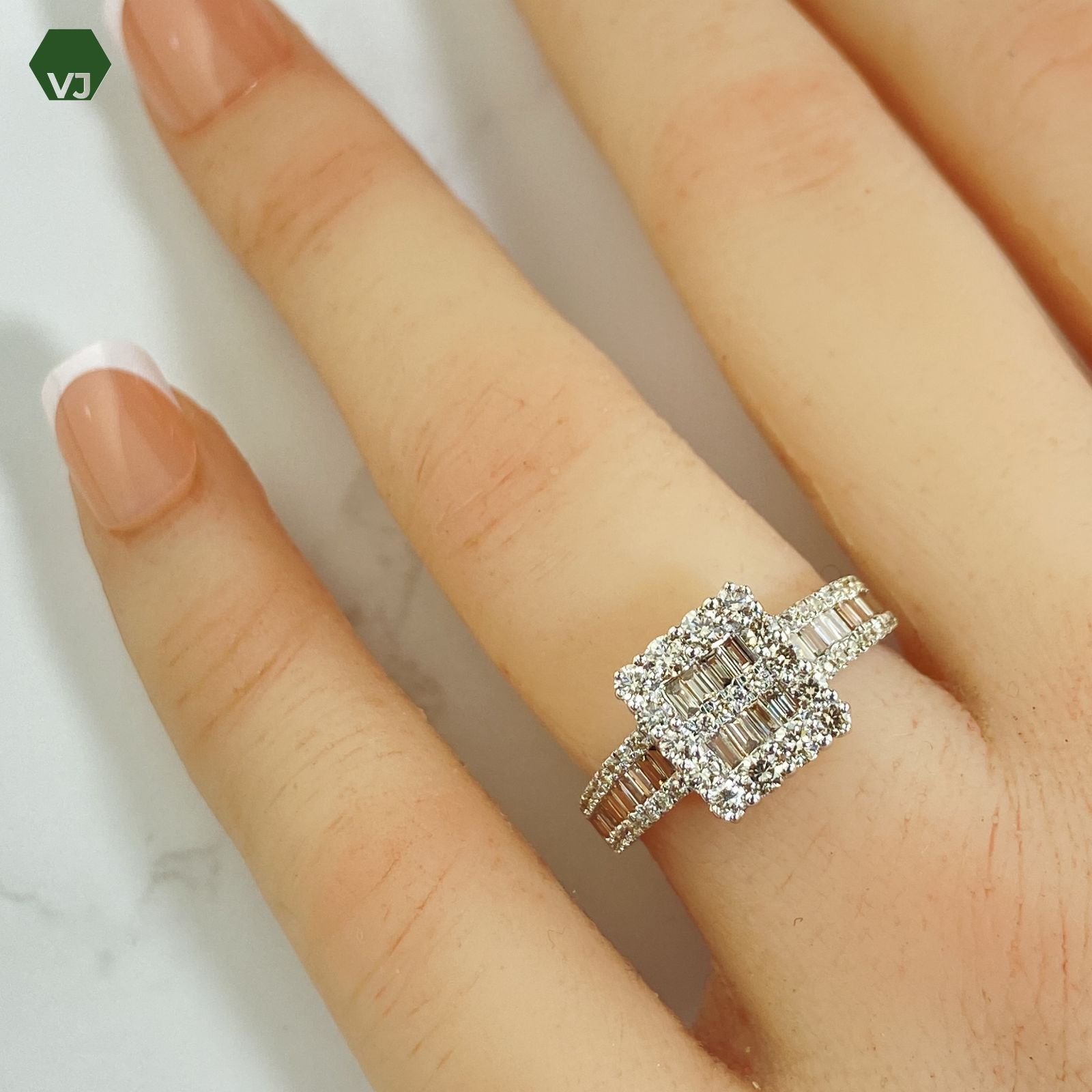 24-53】 【新品】ダイヤモンド リング D1.00ct【K18WG】【12号】☆By 