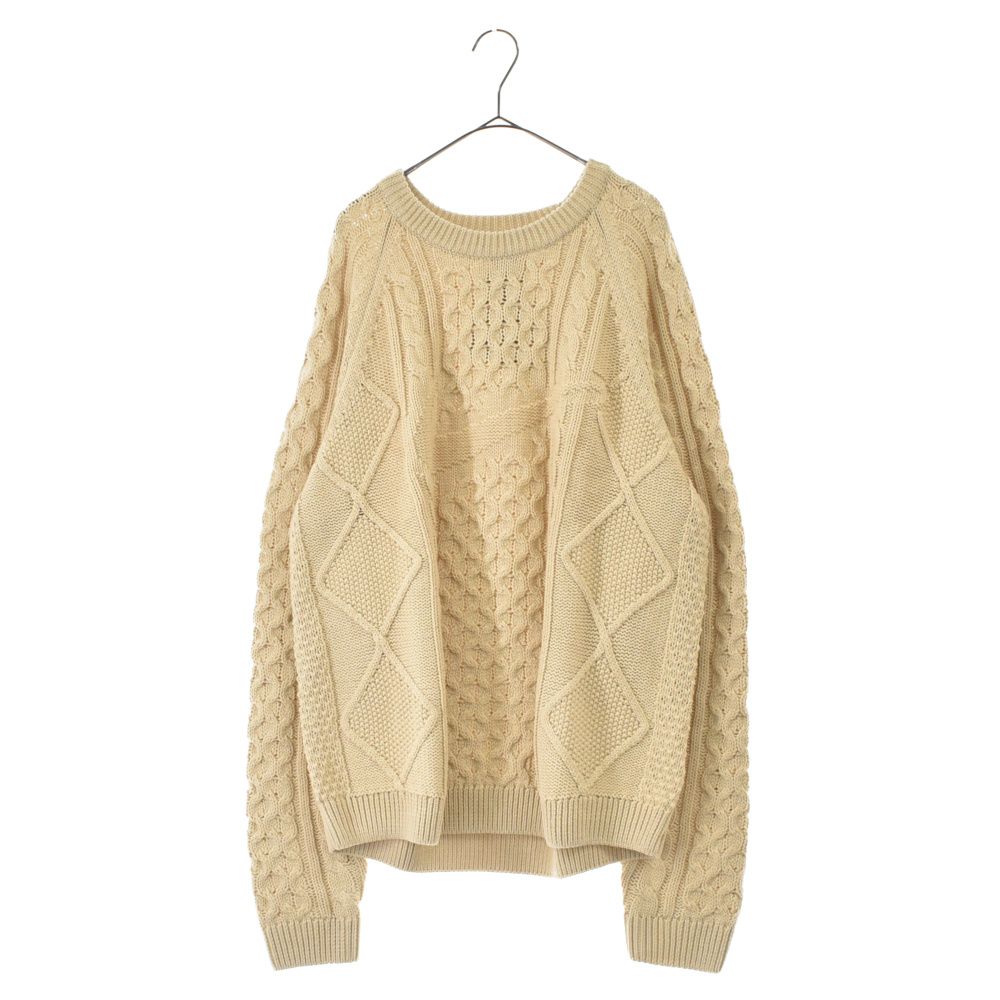 nike cable knit sweater ケーブル ニット ベージュ M-