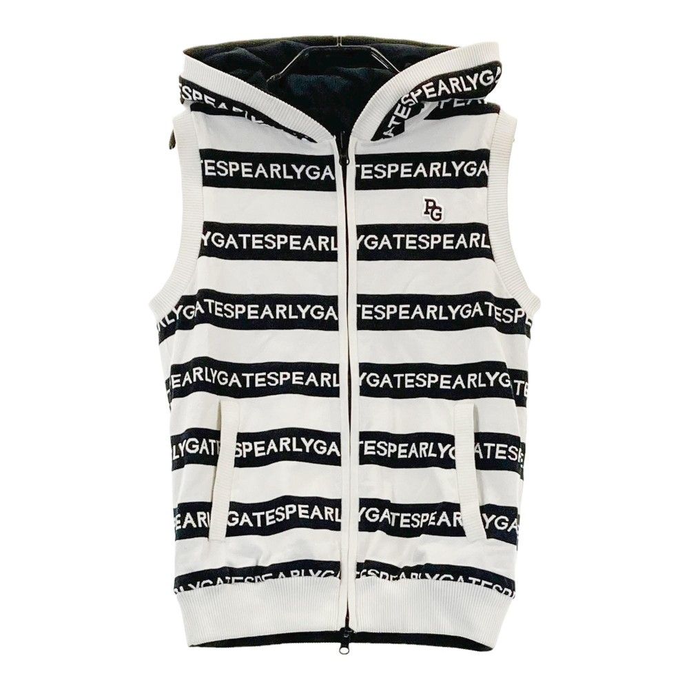 【超美品】PEARLYGATES ボーダージャケット　ベスト付き　サイズ0 サイズ：0 PEARLY GATES パーリーゲイツ フード付 リバーシブル ジップ