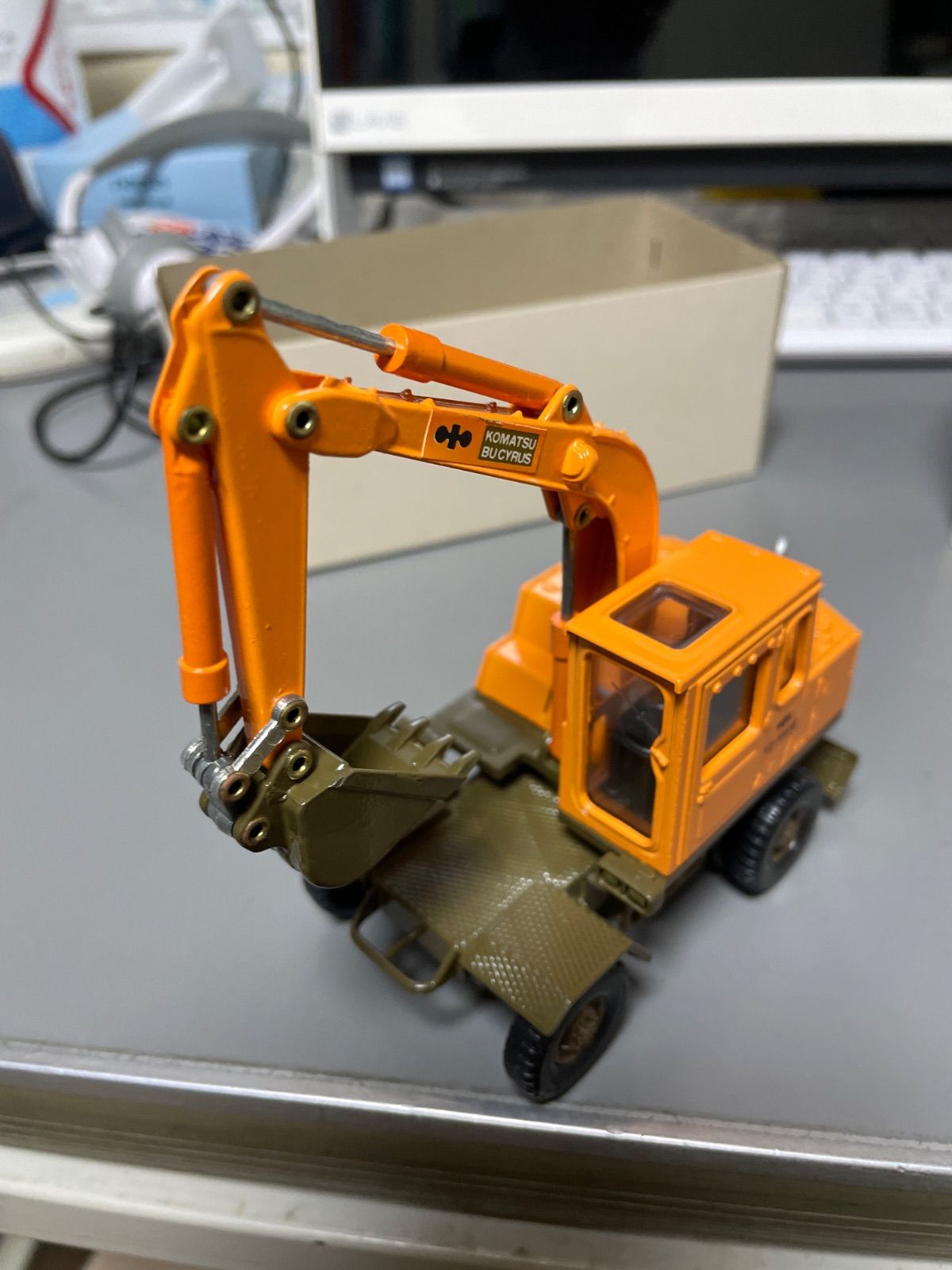 *Diapet コマツ ホイール式パワーショベル 4輪駆動 10-H4W 箱付き コマツ ダイヤペット 4輪駆動ホイール式パワーショベル