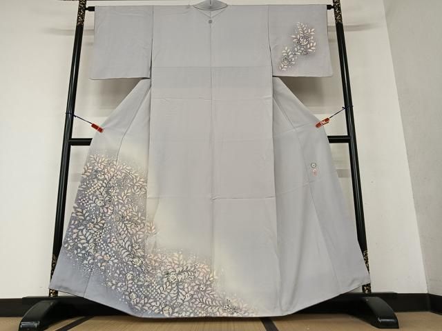 平和屋着物●訪問着　絞り　間道　正絹　逸品　AABA0235zg 平和屋着物○訪問着 絞り 間道 正絹 逸品 AABA0235zg 平和屋着物○